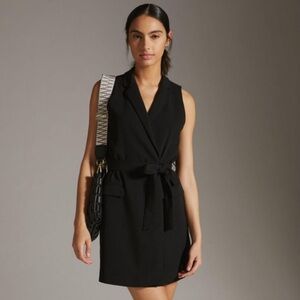 Anthropologie Sleeveless Blazer Mini Wrap Dress